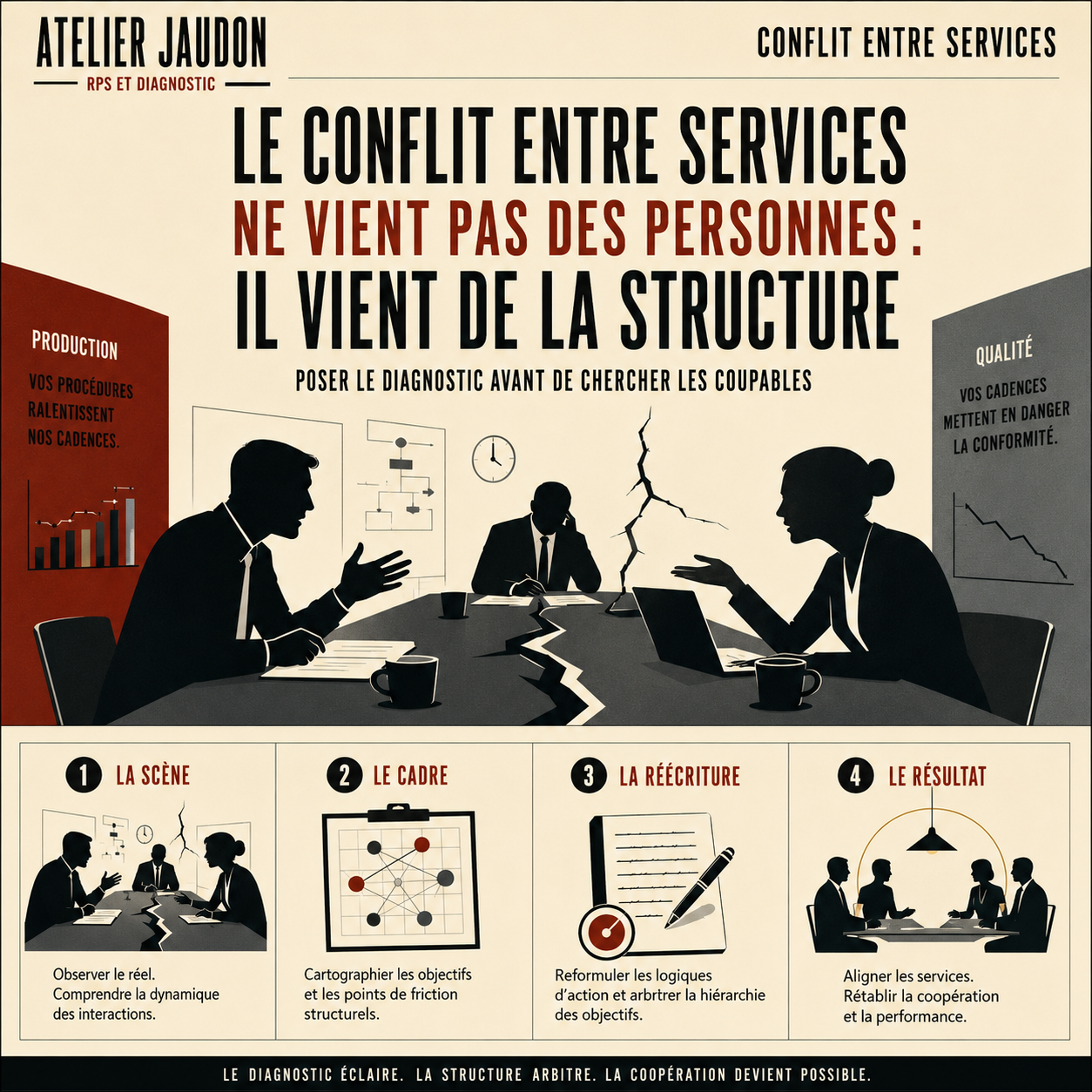 BLOG 5 Conflit entre services entreprise diagnostic — Atelier Jaudon RPS